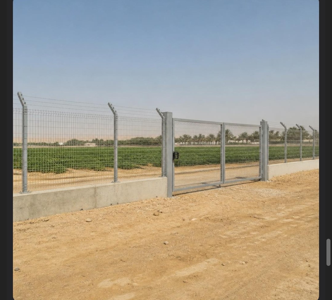 سياج شبكي مجلفن عالي الجودة للمزارع والمصانع